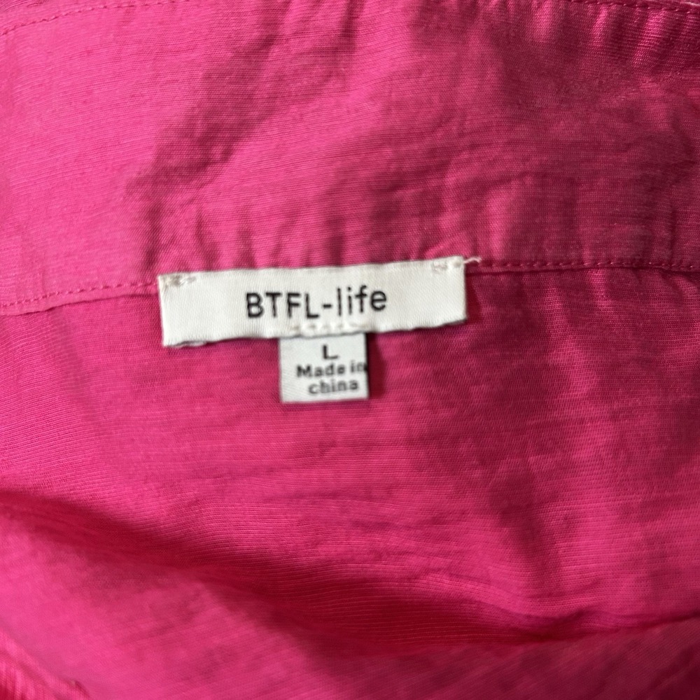 BTFL-Life Women's Sleeveless Hot Pink Sleeveless‎ Blouse Large - Picture 4 of 4